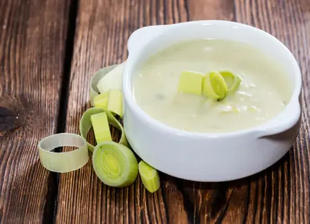 Soupe poireaux radis noir au blender