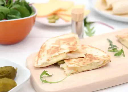 Quesadillas poire raclette