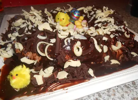 Gâteau léger chocolat blanc et chocolat au lait
