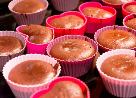 Muffins moelleux au coeur de chocolat fondant