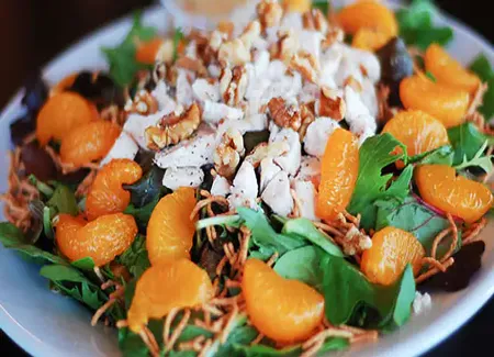 Salade de mandarine et coco râpée