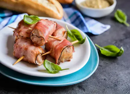 Thon rôti au bacon