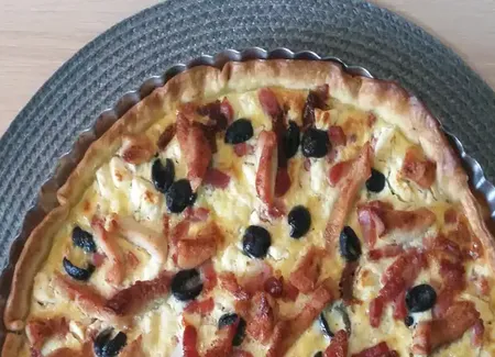 Quiche poulet, feta, tomates séchées