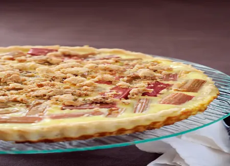 Tarte à la rhubarbe sans moule à tarte