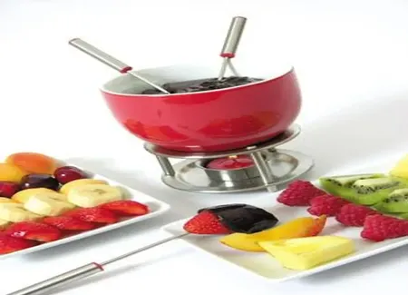 Fondue au chocolat praliné