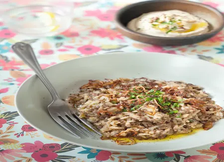 Purée de lentilles à la libanaise (mjaddra)