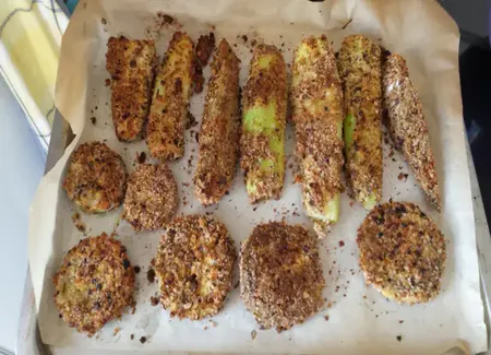 Courgettes aubergines panées