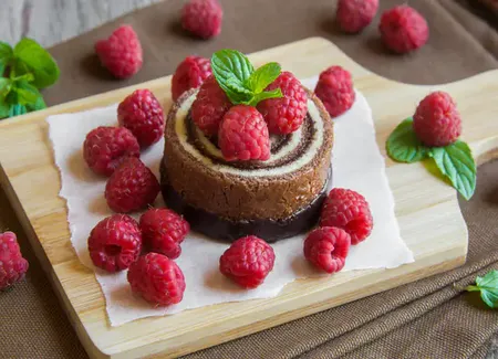 Gâteau roulé bicolore