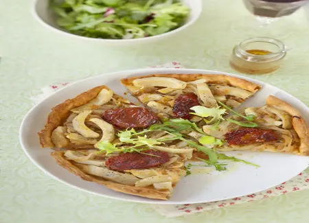 Tarte rapide aux artichauts et tomates séchées