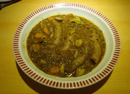 Lentilles et saucisses façon laurent