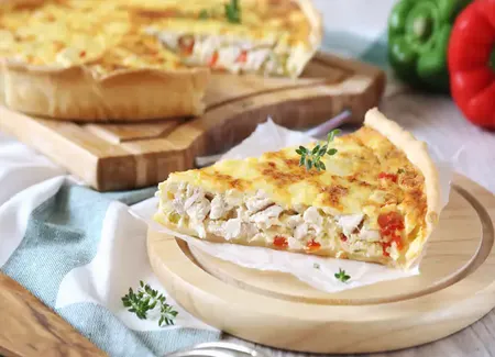 Quiche poulet poivron