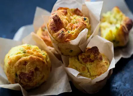 Muffins fromage et noix
