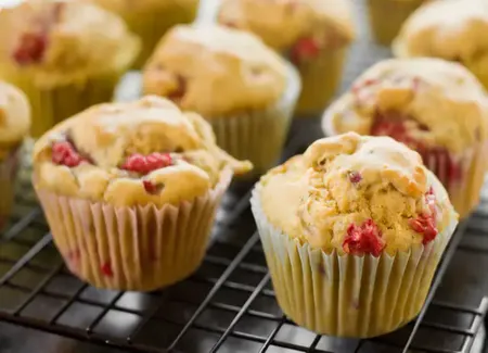 Muffins framboises et chocolat blanc