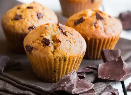 Muffins à la pâte à tartiner et aux pépites de chocolat