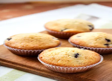 Muffin myrtilles banane sans oeuf