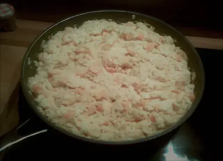 Curry de crevettes aux 2 pommes