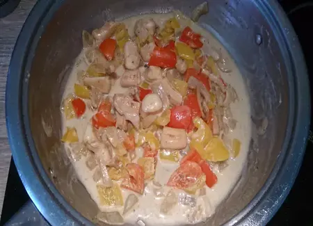 Fricassée d'encornet sauce vin blanc