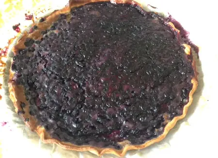 Tarte aux myrtilles facile parfumée au rhum
