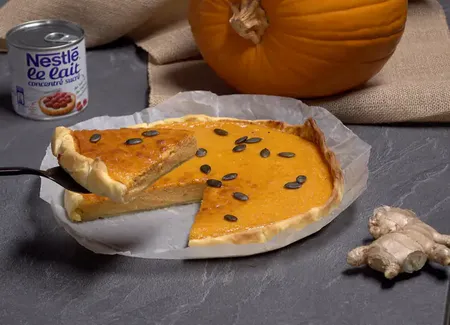 Pumpkin pie au lait concentré sucré