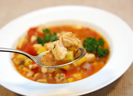 Bouillabaisse de morue aux pommes de terre