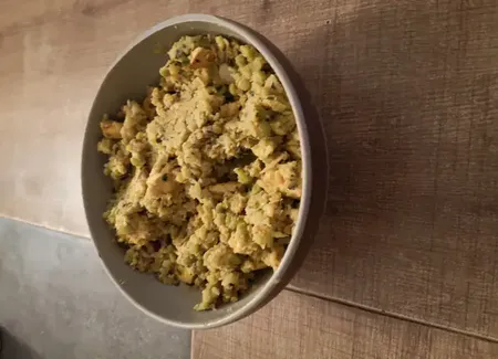 Salade de pois cassés et de lentilles corail à l'indienne