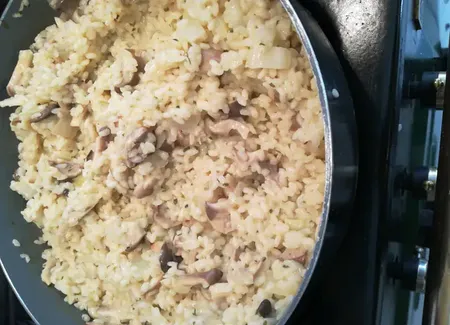 Risotto crémeux aux pleurotes
