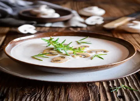 Soupe normande au poulet et champignons