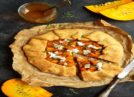 Tarte à la citrouille et au chèvre