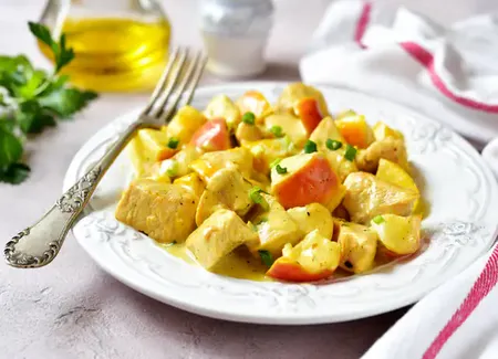 Curry de poulet au lait de coco au cookéo
