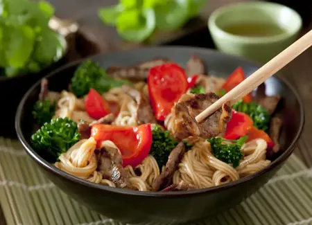 Nouilles sautées au bœuf au cookéo