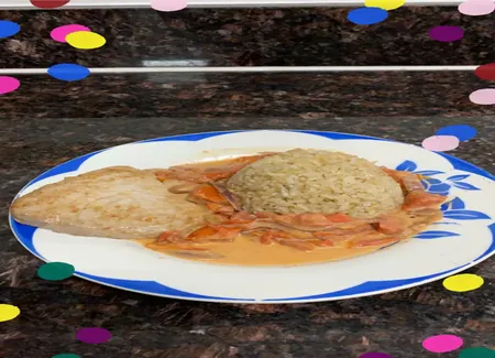 Thon grillé au lait de coco