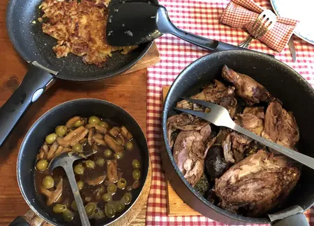 Canard sauvage aux olives vertes