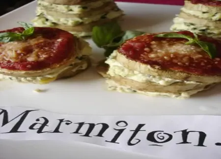 Lasagnes d'aubergines à la brousse et au pesto