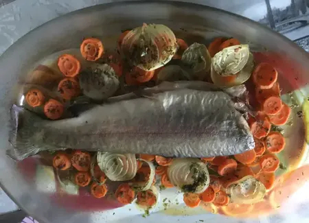 Truite de régime aux carottes