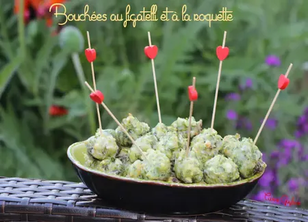 Bouchées au figatelli et à la roquette de jacqueline (aigues mortes)