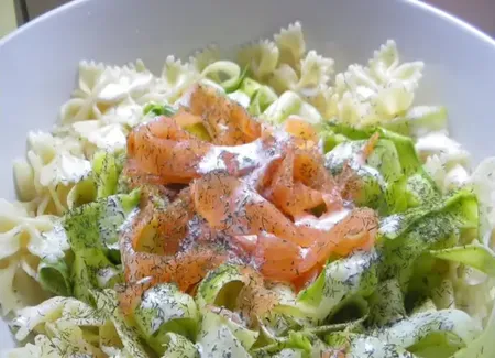 Tagliatelles courgette saumon de cécile et lisa