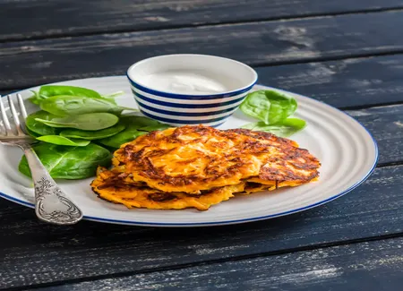 Galettes de carottes au fromage