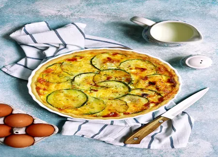 Tarte courgette et roquefort