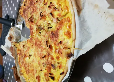 Tarte poireaux et saumon