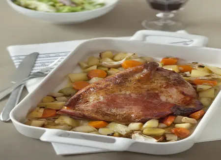 Palette de porc fumée au four