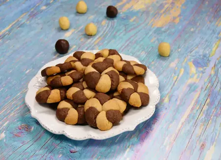 Biscuits tourbillon vanille / chocolat
