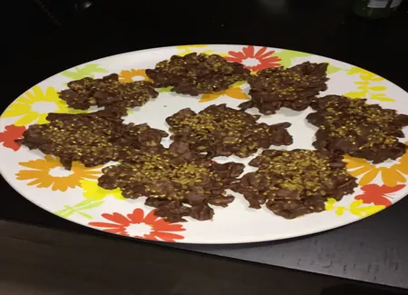 Rose des sables au nutella (pétales de maïs)