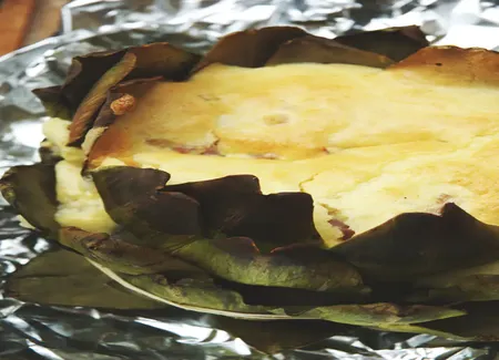 Artichauts soufflés au jambon et au fromage