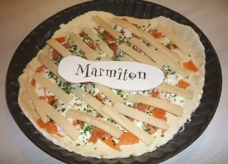 Pizza au saumon légère