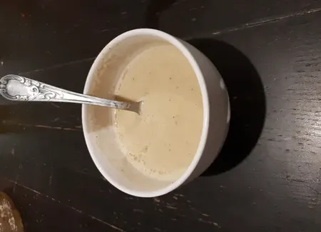 Velouté d'endives au boursin et aux lardons