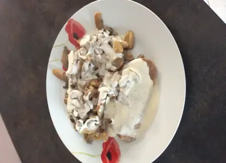 Escalopes de veau crémeuses aux champignons