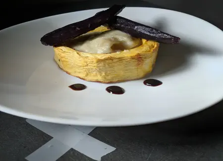 Courge spaghetti rôtie et en purée