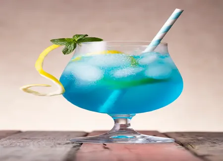 Blue lagoon cocktail