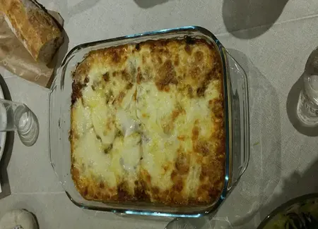 Gratin d'aubergines et poivrons