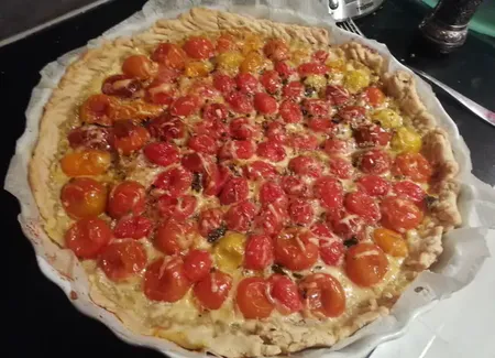 Tarte aux tomates cerises